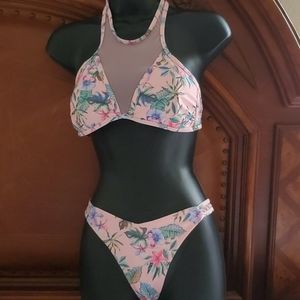 Blue 2 piece v bottom